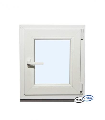 Окно металлопластиковое WHS 600х500 мм белое поворотное правое